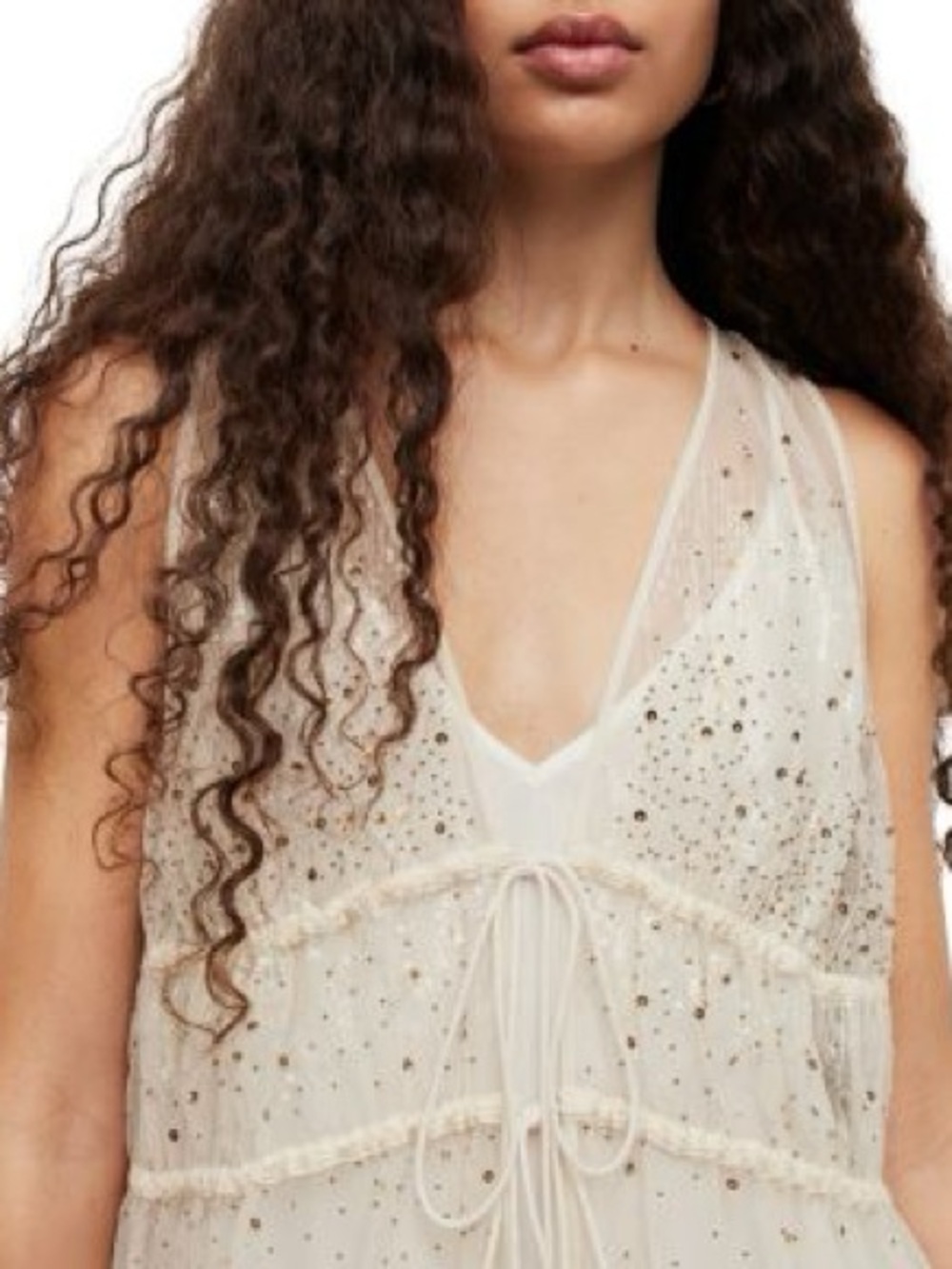 All Saints Ivory Robyn dress: with overlay